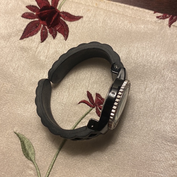 Accutime Watch Corp - Black Watch with Rhinestones Around Face - Picture 4 of 7